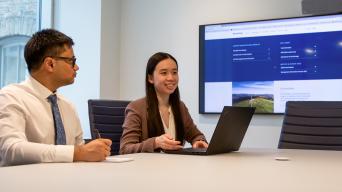 Sophia in a meeting