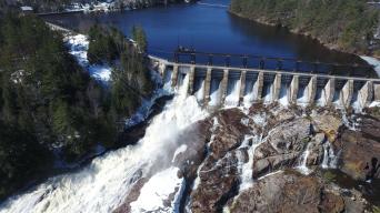 hydro power falls on a mountain