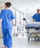 nurses and patients in hospital 
