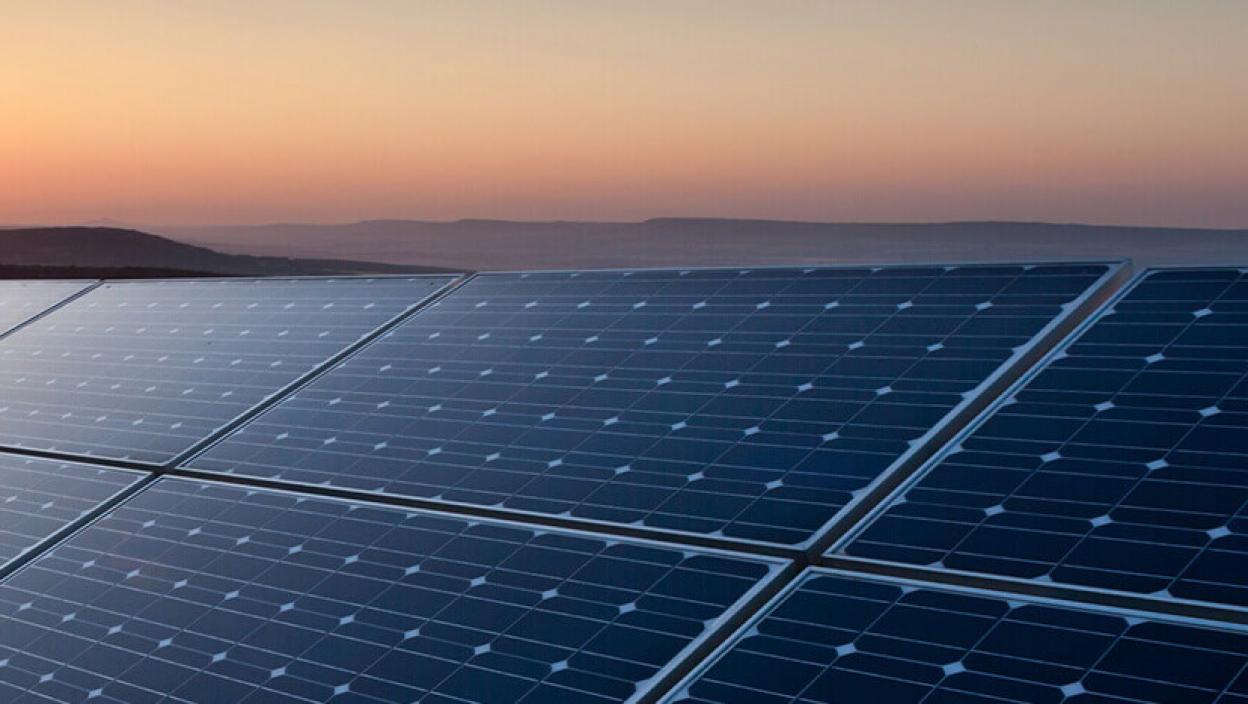 Solar Field at Sunset