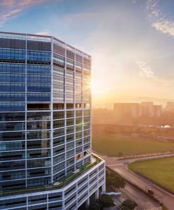 office building with sunset, India