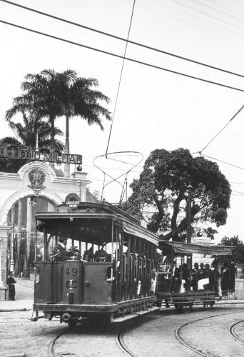 Brazil old train black and white 