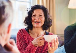 woman with coffee mug
